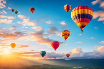 Obraz premium Festival of Hot Air Balloons in Flight