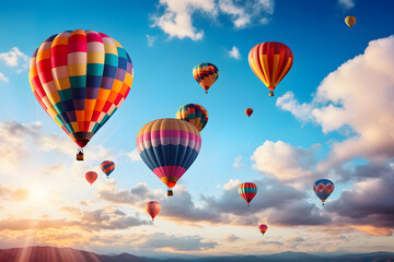Obraz premium : Festival of Hot Air Balloons in Flight