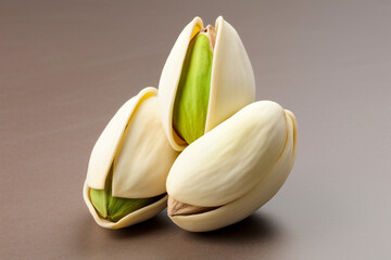 Pistachio isolated on white background created with Generative Ai