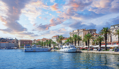 Embankment of the city of Split, Croatia.