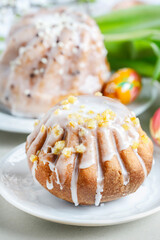 Traditional Easter cake on the table.