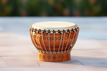 Fototapeta premium Play Tabla isolated on white background created with Generative Ai