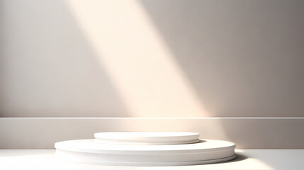 Podium, booth, stage, product background for displaying products, 3D rendering