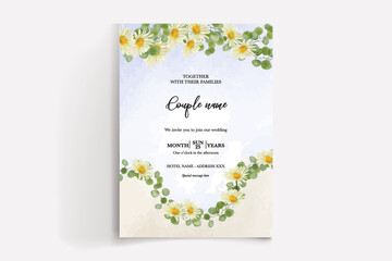 wedding invitation templates with white flowers