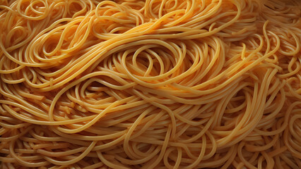Gros plan sur des pâtes à spaghetti fraîches