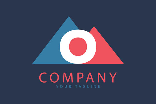 Letter O logo mountain design template