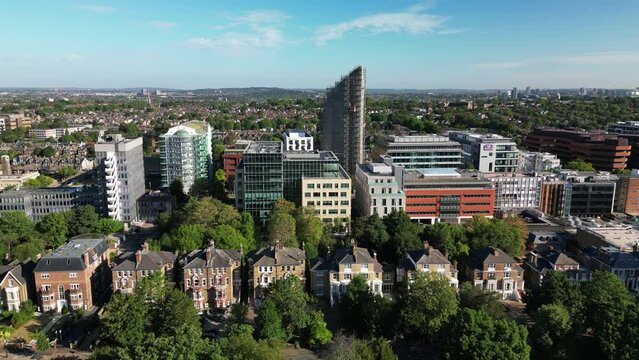 View of Uxbridge Road, Ealing Broadway, West London