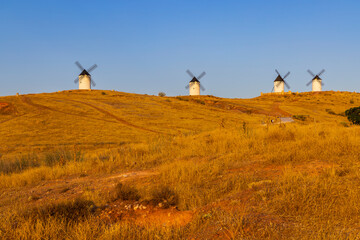 Windmills near Alcazar de San Juan, Toledo, Castilla La Mancha, Spain