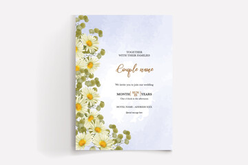 wedding invitation templates with white flowers