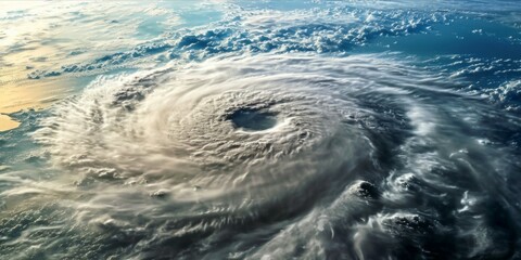 Super Typhoon, tropical storm, cyclone, hurricane, tornado, over ocean. Weather background. Typhoon, storm, windstorm, superstorm, gale moves to the ground.
