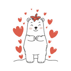 adorable teddy bear graphic for lovers