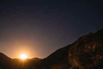 美しい夕日　