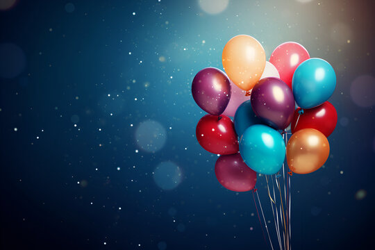 balloons on the sky background best for celbration . parties, birthday