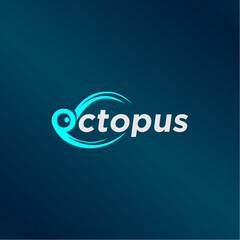 Octopus logo design vector illustration template