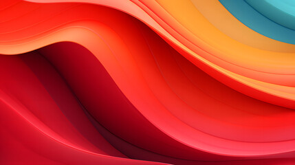 A seamless abstract vibrant multicolor texture background with elegant swirling curves in a wave pattern, set against a bright fullcolor material background.