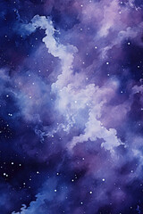 Fototapeta premium Galactic Nebula with Twinkling Stars Background for Displays, wallpapers, backgrounds