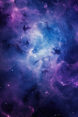 Naklejka premium Galactic Nebula with Twinkling Stars Background for Displays, wallpapers, backgrounds