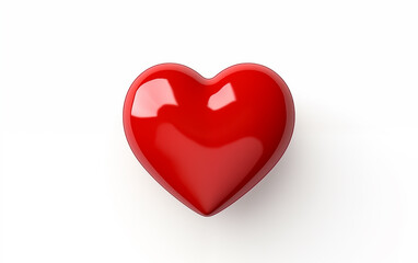 Fototapeta premium Hearts and balls for Valentine's Day on an isolated white background Generated AI