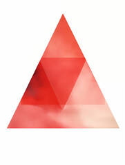 Obraz premium Mid-Century Modern Watercolor Geometric Triangle Abstract Art,