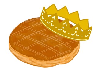 エピファニーのお菓子　ガレット・デ・ロワと王冠