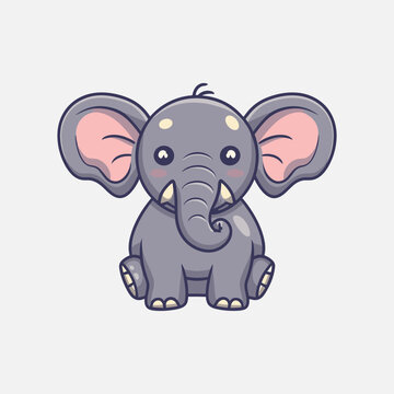elephant cartoon with sign