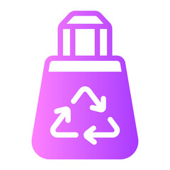 Obraz premium recycle bag gradient icon