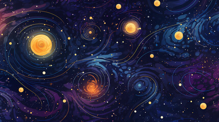 A Mesmerizing Pattern Inspired by Galaxies and Cosmic Elements