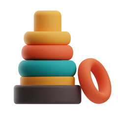 Daycare Object Pyramid 3D Illustration