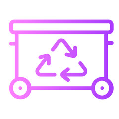 trash gradient icon