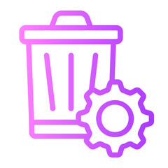 Obraz premium waste gradient icon