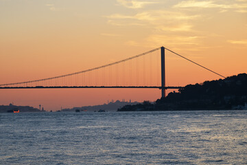 Istanbul sunset. Panorama Istanbul and bosporus - 709174914