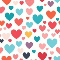 Heart shapes icon set pattern design