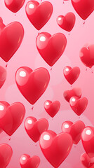 valentine’s day heart balloon pattern created with Generative Ai