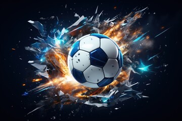 futuristic football game ball
