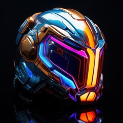 futuristic football game helmet