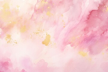 Fototapeta na wymiar Pastel pink watercolor with gold glitter for an abstract art background, abstract background