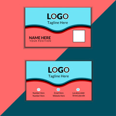 Clean and creative pink color business card template.