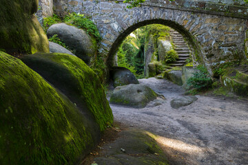 Landscape in a nature reserve Broumovske steny, eastern Bohemia, Czech Republic