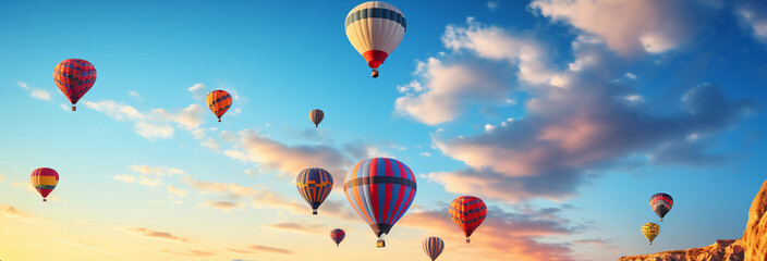 Fototapeta premium hot air balloon in adocia, turkey.