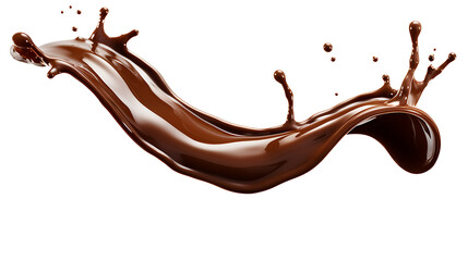 chocolate splash on a transparent background, PNG is easy to use.