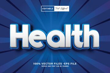 Health 3D Editable Text Effect Style
