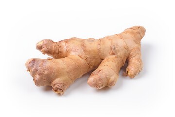 Ginger root isolated on white background