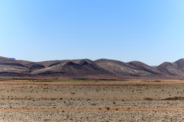 The view from the oasis of Tinejdad in the southeast of Morocco.