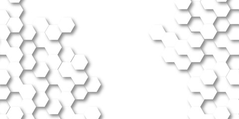 Background hexagons White Hexagonal Luxury honeycomb grid White Pattern. Vector Illustration. 3D Futuristic abstract honeycomb mosaic white wallpaper background. Abstract geometric mesh cell texture.