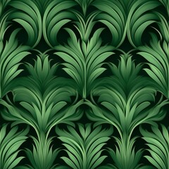 green fabric seamless pattern on black background