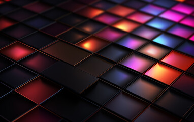 Fototapeta premium Colorful glowing checkered abstract background,created with Generative AI tecnology.
