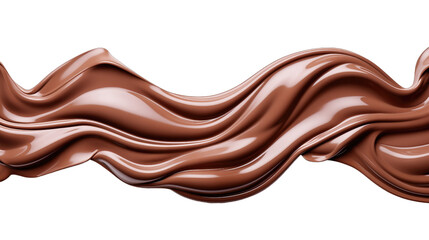 Melted chocolate isolated on transparent background. PNG file, cut out
