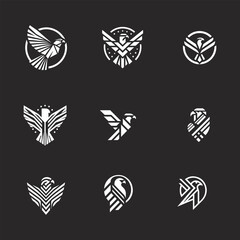 Monochrome Avian Inspiration, A Flight of Logos
