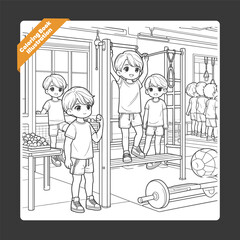 children illustration for drawing book