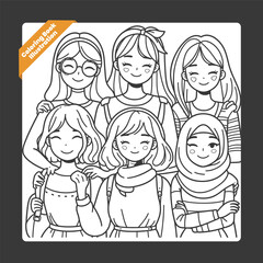 children illustration for drawing book